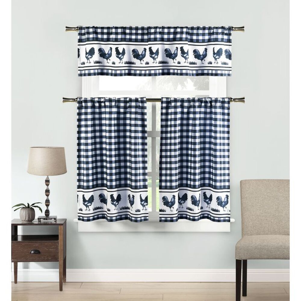 Achim Home Furnishing Home Sweet Home Window Kitchen Curtains - 30" (W) x 20"